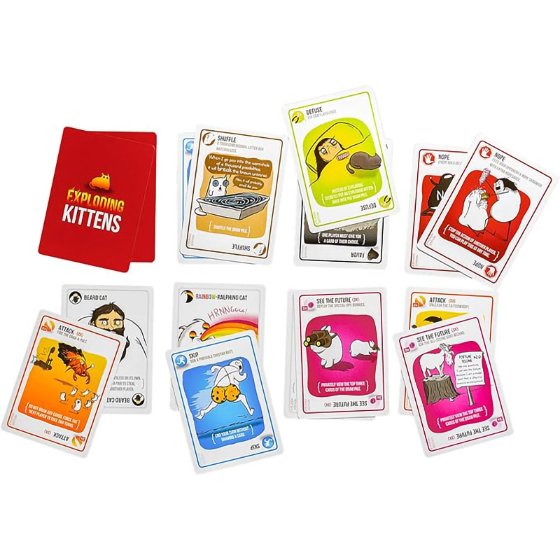 Exploding Kittens Original Edition - Hilarious Game for Family Game Night - Funny Card Games for Ages 7 and Up - 56 Cards - 2-5 Players - 15 Minutes of Play