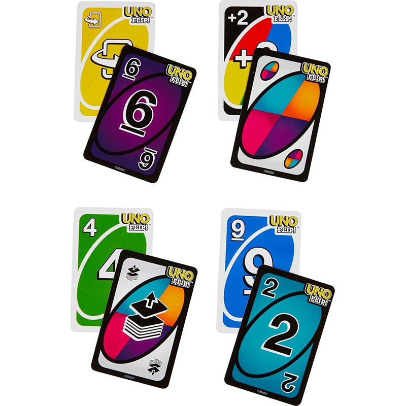 UNO Flip! Card Game for Kids, Adults & Family Night with Double-Sided Cards in Collectible Storage Tin