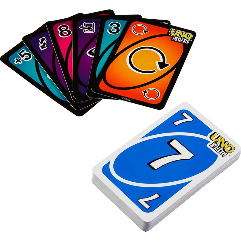 UNO Flip! Card Game for Kids, Adults & Family Night with Double-Sided Cards in Collectible Storage Tin