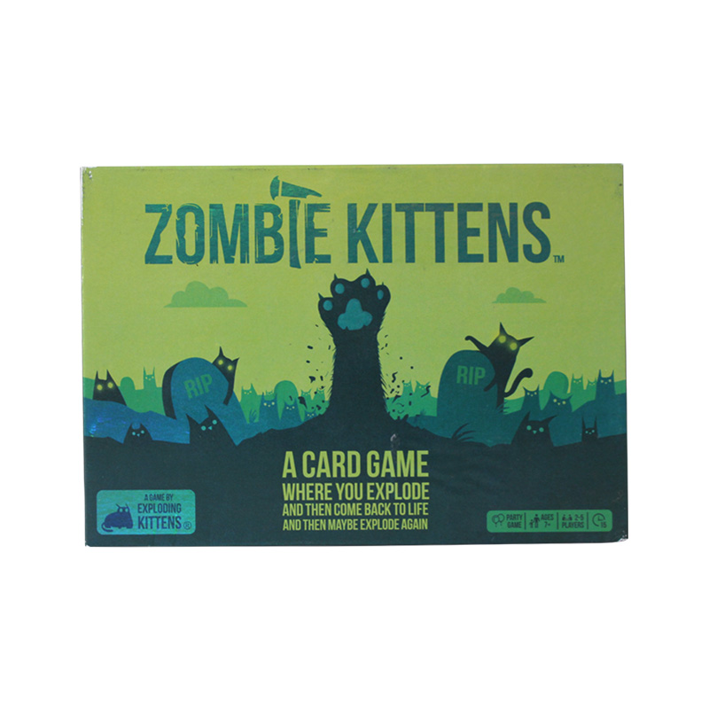 Zombie Kittens by Exploding Kittens - 2-5 Players - Ages 7+ - 15 Minutes to Play - High Stakes Zombie Card Game - Party Game, Family Game Night, Kid and Adult Card Game