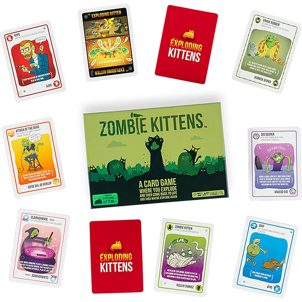 Zombie Kittens by Exploding Kittens - 2-5 Players - Ages 7+ - 15 Minutes to Play - High Stakes Zombie Card Game - Party Game, Family Game Night, Kid and Adult Card Game